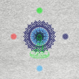 colorful Buddha mandala art T-Shirt